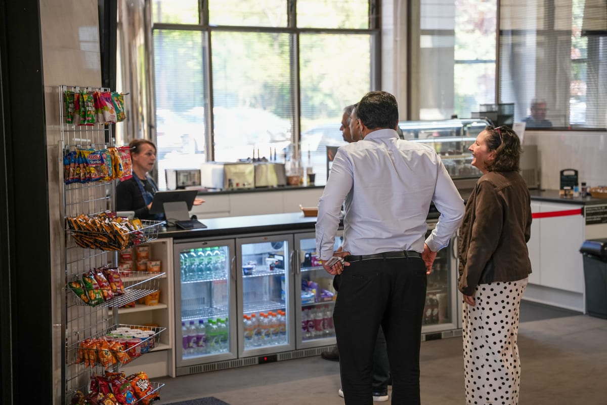The on-site cafe servery and shop