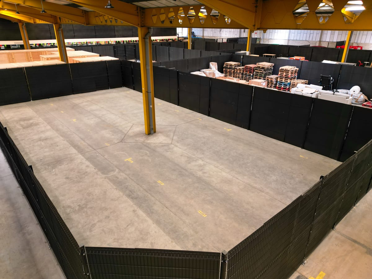 A modular warehouse unit cleared and ready to move into