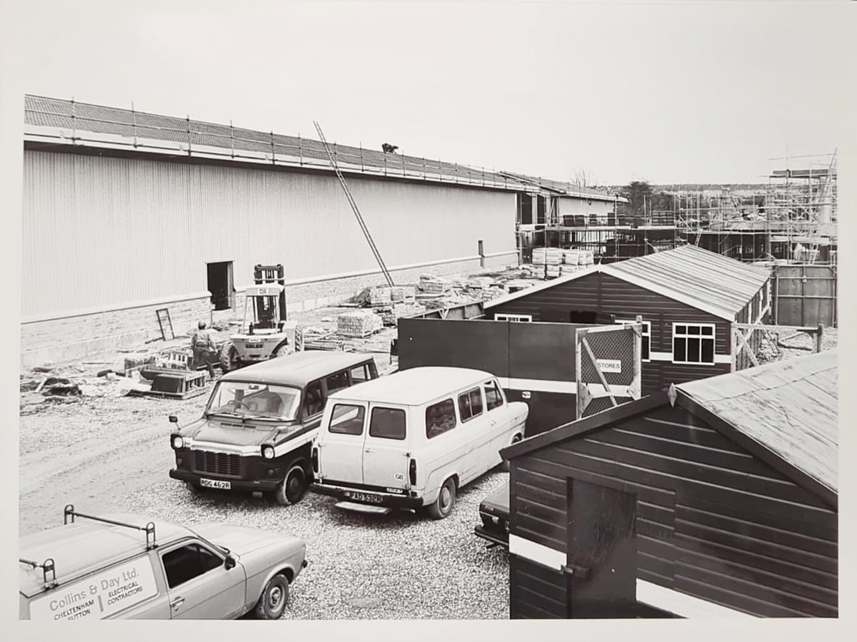 The Colt Car Company UK headquarters under construction in the 1980s