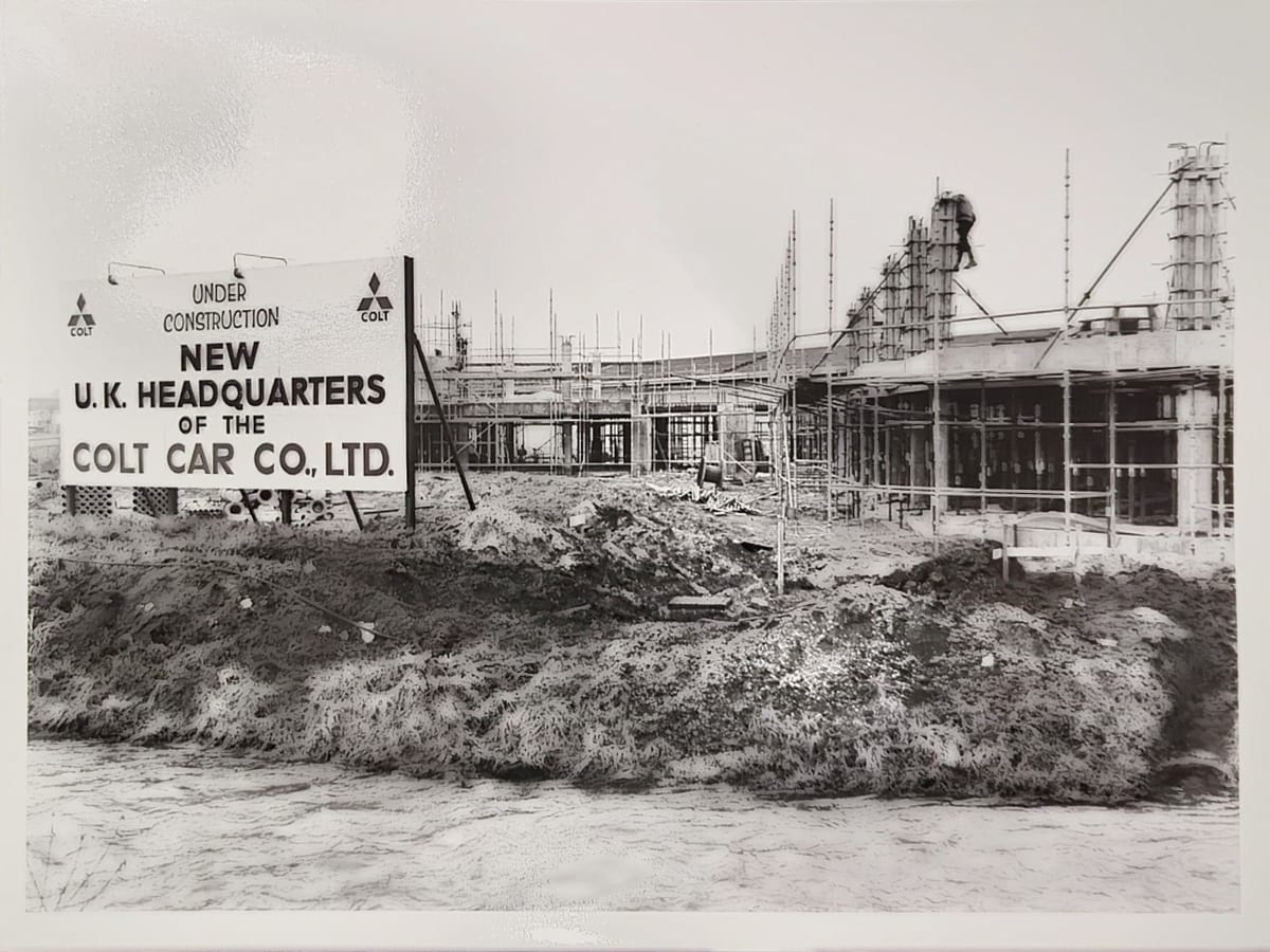 The New UK Headquarters site board on the construction site
